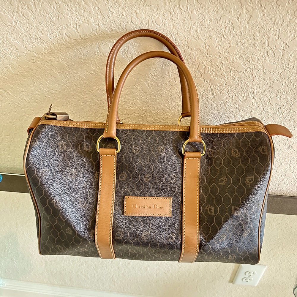 Christian Dior Boston Bag AUTH with lock & key